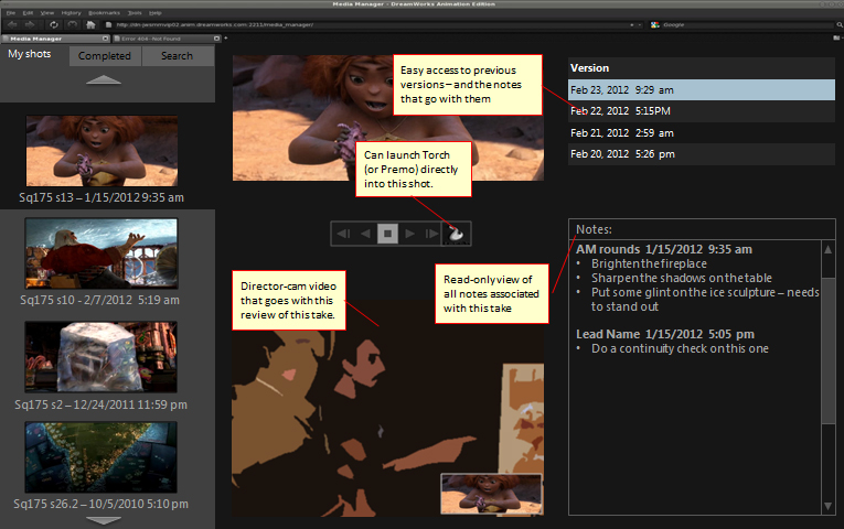 Media Manager Artist's view