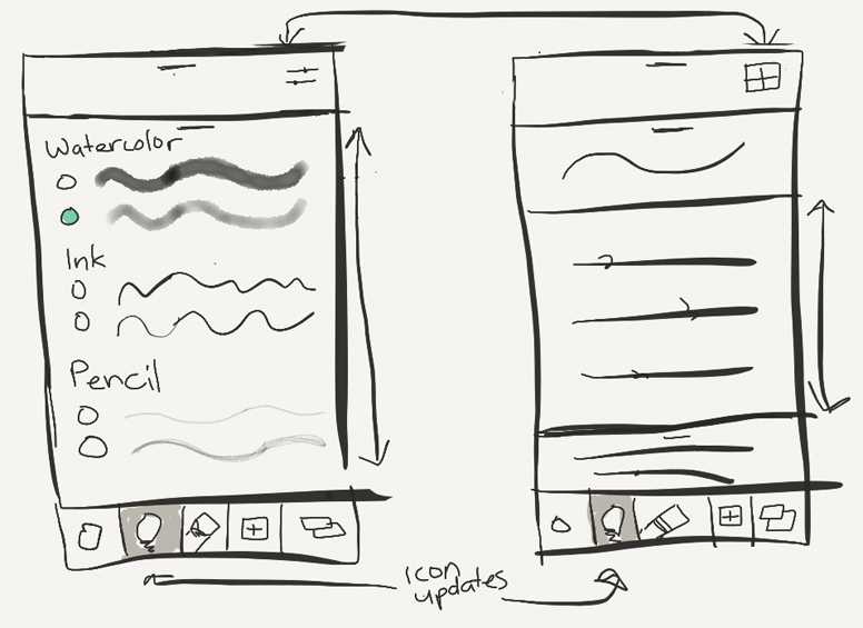 Swapping brush settings UI