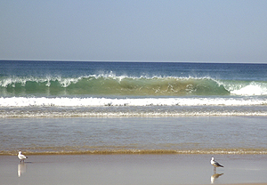 Waves crashing